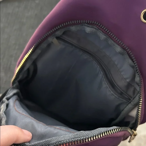 Purple Quilted Crossbody Sling Bag - Picture 5 of 7